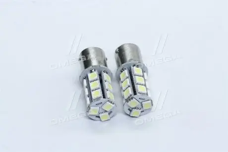 Лампа LED покажчиків поворотів і стоп-сигналів (18SMD) BA15S 12V WHITE 2шт. блістер <> TEMPEST TP-202S25-12V