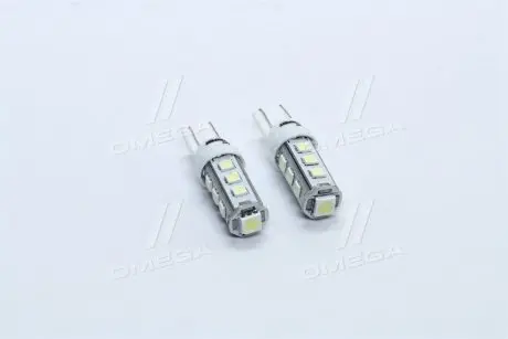 Лампа LED б / ц габарит і панель приладів T10 13SMD W5W 12V WHITE 2шт. блістер <> TEMPEST TP-212T10-12V