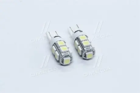 Лампа LED б / ц габарит і панель приладів T10 9SMD W5W 12V WHITE 2шт. блістер <> TEMPEST TP-215T10-12V