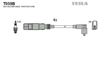 Дроти високої напруги TESLA T059B