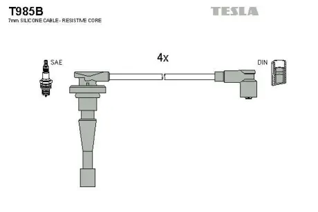 Провода высоковольтные (к-кт) Honda CR-V (I,II) 2.0i BLATNA TESLA T985B