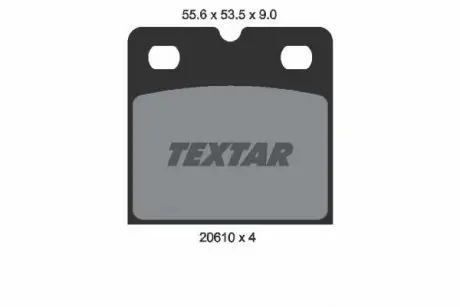 Тормозные колодки (задние) Tesla Model S/X 13- (Brembo) TEXTAR 2061005