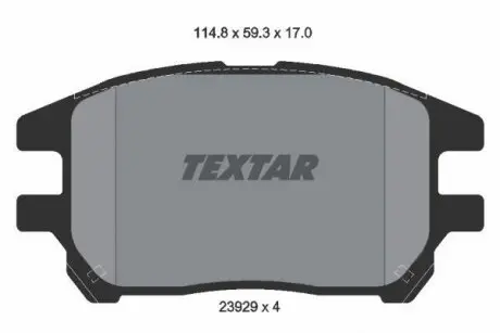 Гальмівні колодки, дискові TEXTAR 2392901