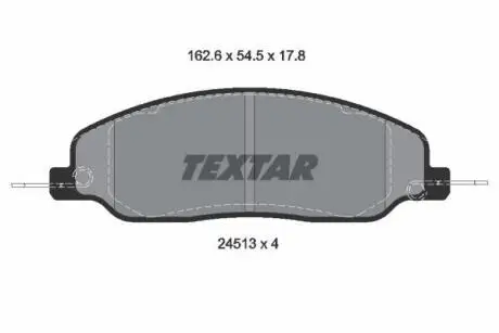 Комплект гальмівних колодок TEXTAR 2451301
