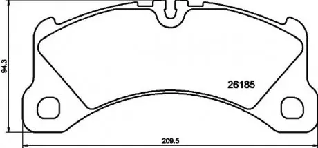 Колодки тормозные (передние) Porsche Macan 14-18 (R18) (Brembo) TEXTAR 2618501