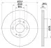 Диск тормозной (передний) Citroen C-Zero/Peugeot ION Electric 09-(257x17) PRO TEXTAR 92282503 (фото 2)