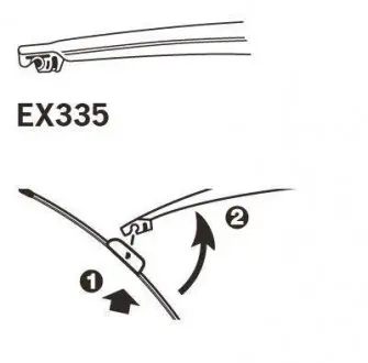 Щетка стеклоочистителя каркасная задняя 330mm (13\'\') ExactFit Rear Hyundai I-30 (EX335B) Trico EX335