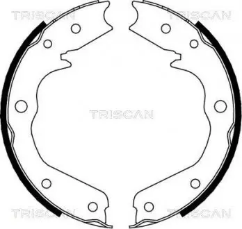 Комплект гальмівних колодок, Стоянкове гальмо TRISCAN 810024002