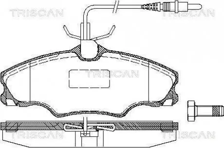 Тормозные колодки передние TRISCAN 811028002