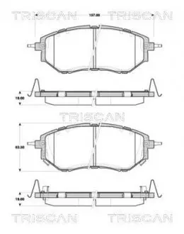 Тормозные колодки передние TRISCAN 811068182