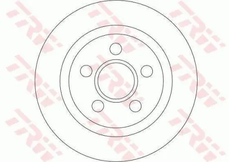Диск тормозной задн лев/прав FORD TOURNEO CONNECT, TRANSIT CONNECT 1.8/1.8D 06.02-12.13 TRW DF4407