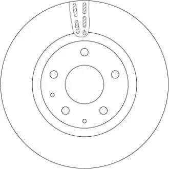 Тормозной диск задн./передний Лев/Прав MAZDA 3, CX-30 1.5-2.0H 11.18- TRW DF6575