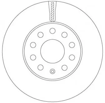Диск тормозной (передний) VW Golf VII 12-/Audi A3 12- TRW DF6903S