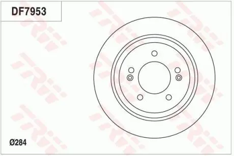 Диск гальмівний Hyundai Sonata 2.4 10-15 TRW DF7953