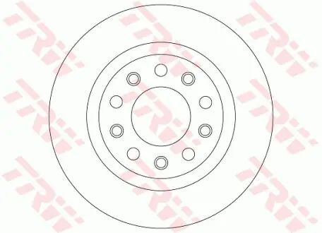 Диск тормозной задн / Лев/Правый ALFA ROMEO 159 TRW DF8070