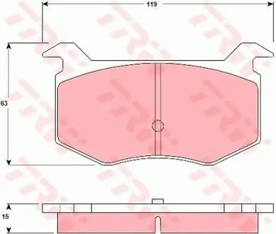 Тормозные колодки пер. Москвич 2141 TRW GDB1256