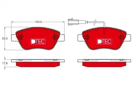 Керамические Тормозные колодки передние, ALFA ROMEO MITO; FIAT 500, 500 C, FIORINO/MINIVAN 0.9-1.4LPG 06.05- TRW GDB1654DTE