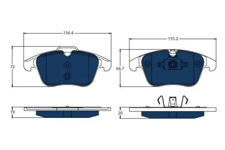Комплект тормозных колодок VOLVO V60 I ​​2.4DH 06.12-05.18 TRW GDB1683BTE