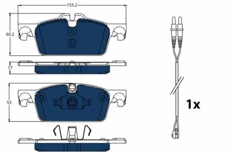 Комплект тормозных колодок задних ((EN) for hybrid vehicles), CITROEN DS4, DS5; PEUGEOT 3008, 508 I 1.6/2.0DH 11.10-12.18 TRW GDB1929BTE