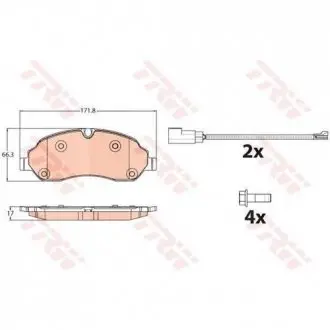 Гальмівні колодки, дискові TRW GDB2117