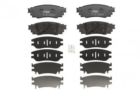 Тормозные колодки дисковые TOYOTA C-HR "R" 16>> TRW GDB2183