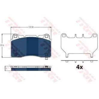 Колодки Тормозные (передние) Cadillac Ats/Cts/Honda Civic X/Mitsubishi Lancer/Tesla Model 3/S/X 03- TRW GDB2198BTE