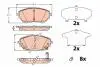 Комплект передних тормозных колодок, TOYOTA C-HR, COROLLA 1.2/1.8H/2.0H 10.16- TRW GDB2290 (фото 1)