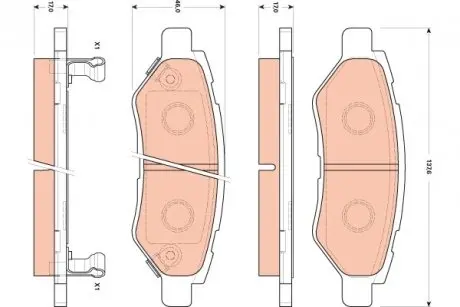 Комплект гальмівних колодок FORD FOCUS IV, KUGA III, PUMA 1.5-6.2 01.08- TRW GDB4602