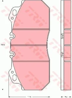 A_Гальмівні колодки дискові RENAULT груз. TRW ="GDB5019"