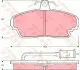 Комплект тормозных колодок передний, GAZ GAZELLE, VOLGA; HONDA LEGEND I; ROVER 800; TATA INDICA 1.4-2.9 02.72-03.13 TRW GDB851 (фото 1)