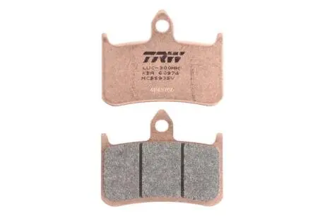 Тормозные колодки шоссейный агломерат HONDA CB, CBR, NR, NSR, NT, NTV, RS, RVF, VFR, VTR 250-1300 1986-2007 TRW MCB593SV