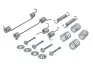 Комплект барабанних колодок (BENDIX) FIAT PUNTO, TEMPRA, TIPO, UNO; LANCIA DEDRA, DELTA II, Y, Y10; PEUGEOT 206 (1.1-1.9D, 07.87-) TRW SFK166 (фото 1)