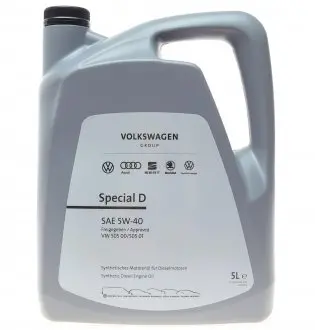 Масло 5W40 Special D (5L) (VW505 00/505 01) VAG GS55505M4
