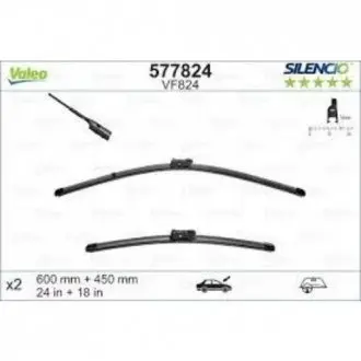 Щетки стеклоочистителя (600/450мм) Skoda Octavia 12-/VW Caddy IV Valeo 577824
