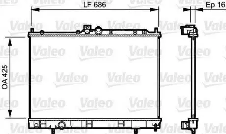 Радиатор системи охлаждения Valeo 735201