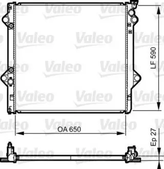 Радиатор, охлаждения двигателя Valeo 735569
