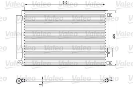 Радіатор кондиціонера FIAT 500/PANDA 0.9-1.3 09- Valeo 814155 (фото 1)