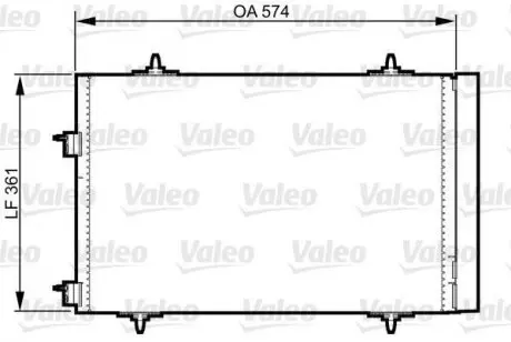 Радиатор кондиционера Citroen C5/Peugeot 508 1.6/1.6D 09- Valeo 814365
