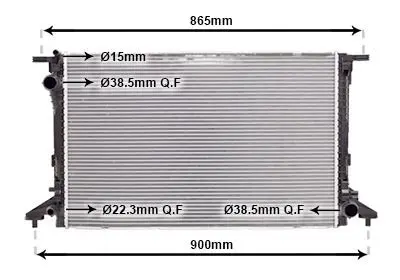 Радиатор охлаждения AUDI A4,A5,A6,Q7 3.0TDi 15+ HD Van Wezel 03012722