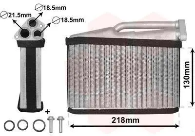 Радиатор обігрівача BMW 5 E39/ X5 E53 Van Wezel 06006541