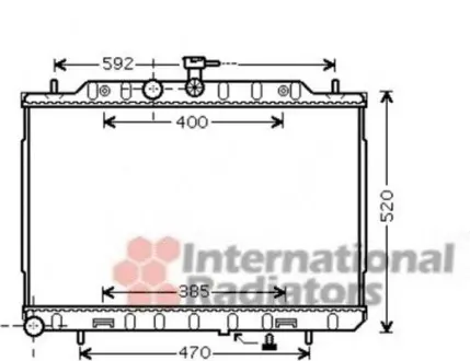 Радіатор охолодження NISSAN X-TRAIL 07>14 T31 Van Wezel 13002293