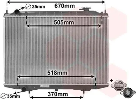 Радіатор охолодження NISSAN PICKUP D22-NP300 98+ Van Wezel 13002302
