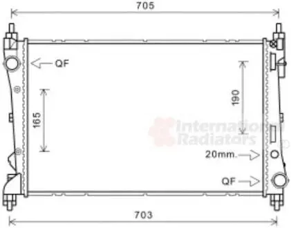 Радіатор охолодження FIAT DOBLO Van Wezel 17002449