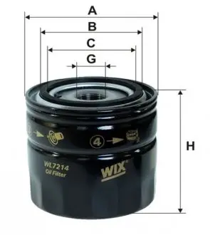 Фильтр масляный Ford Mondeo 2.5/3.0i 94-07 WIX FILTERS WL7214