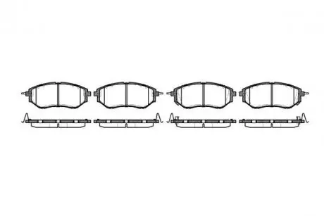 Гальмівні колодки пер. Subaru Legacy IV/Outback 03- (akebono) WOKING P10373.02