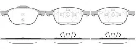 Гальмівні колодки пер.FORD C-MAX/FOCUS/MAZDA 3/5/VOLVO V40/S40/C70/C30 1.0-2.5 03-19 WOKING P11823.00