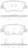 Тормозные колодки зад. Hyundai i30/i40 11-/Kia Rio 1.4-3.8 12-(akebono) WOKING P1262342 (фото 1)
