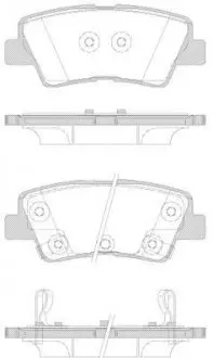 Тормозные колодки зад. Hyundai i30/i40 11-/Kia Rio 1.4-3.8 12-(akebono) WOKING P1262342
