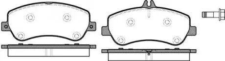 Колодки гальмівні диск. перед. (Remsa) MB GLK 08>15 (P12773.00) WOKING P1277300