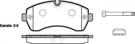 Тормозные колодки пер. Sprinter/Crafter 06- (спарка) WOKING P13433.00